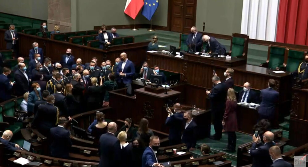 Kadr z 20. posiedzenia Sejmu 