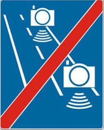 Znaki odcinkowego pomiaru prędkości