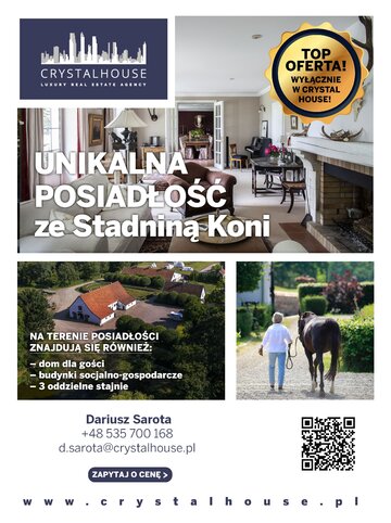 Unikalna posiadłość ze&nbsp;stadniną koni