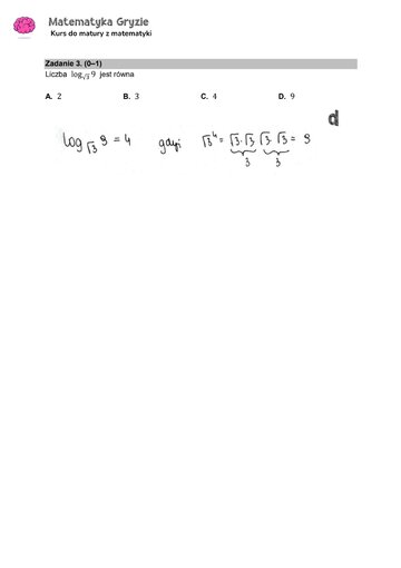 Zadanie 3&nbsp;&ndash; Matura 2024. Matematyka &mdash; poziom podstawowy, Formuła 2015 &mdash; arkusze z&nbsp;odpowiedziami