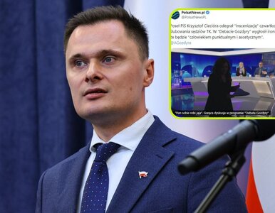 Miniatura: Kuriozalne sceny w studiu. Dziennikarka...