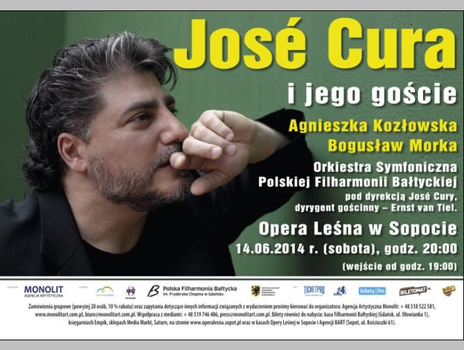 Plakat zapowiadający koncert Jose Cury (mat. prasowe)