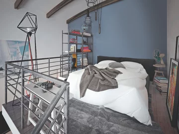 Kolor niebieski we wnętrzu 