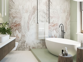 Tapeta w łazience – architektka radzi, jak udekorować nią wnętrze