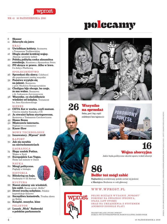 Wprost 41/2016. Spis treści