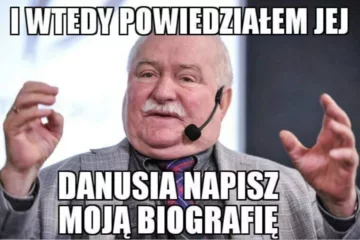 Mem z Lechem Wałęsą 