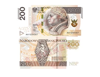 Miniatura: Nowy banknot 200-złotowy w obiegu od lutego