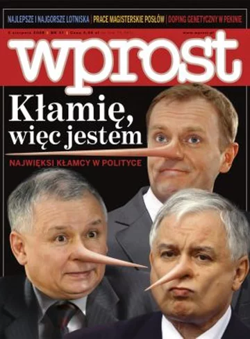 Okładka tygodnika Wprost nr 31/2008 (1336)