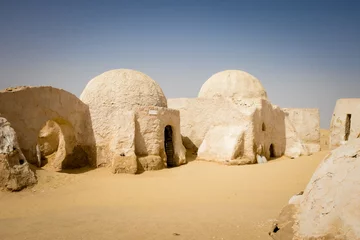 Tunezja. Wioska imitująca krajobraz na Tatooine, opuszczona po nakręceniu „Gwiezdnych Wojen” 