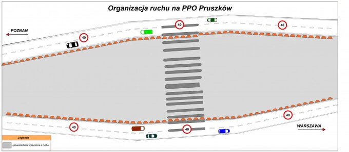 Tak wyglądała organizacja ruchu na PPO Pruszków