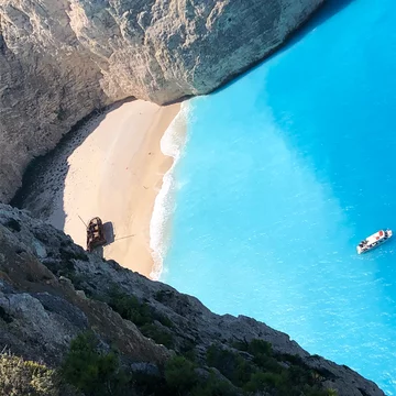 Plaża Navagio na wyspie Zakynthos 