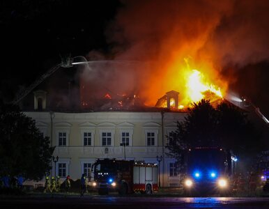 Miniatura: Ogromny pożar barokowego pałacu w...