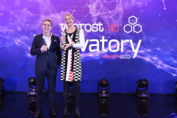 Nienke Feenstra, dyrektor generalna Takeda Pharma, oraz&nbsp;prof. Grzegorz Basak, wsp&oacute;łzałożyciel i&nbsp;Chief medical officer Fundacji Saventic