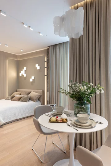 Elegancka kawalerka, projekt KODO KODO, kawalerka