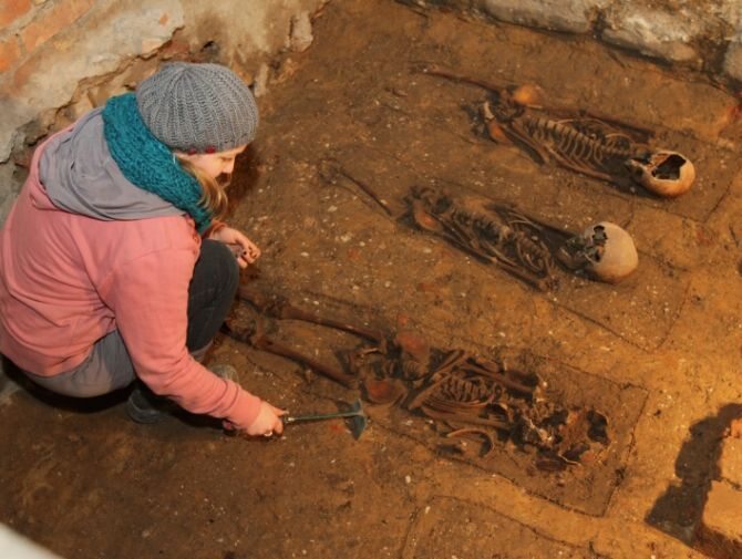 W najstarszym fragmencie Małachowianki archeolodzy odkryli szczątki 16 osób (zdjęcia dzięki uprzejmości Urzędu Miasta Płock)