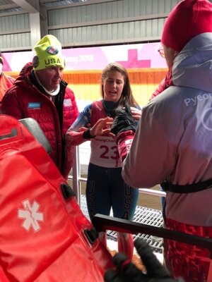 Miniatura: Groźny wypadek amerykańskiej saneczkarki