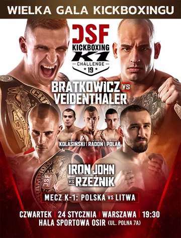 DSF Kickboxing Challenge 19 w Warszawie Gala DSF Kickboxing Challenge