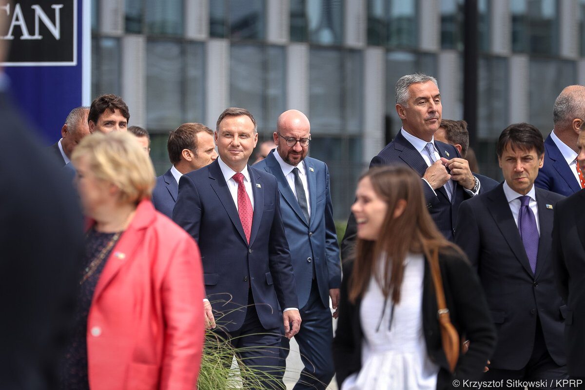 Andrzej Duda na Szczycie NATO w Brukseli 