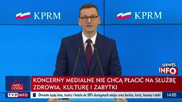 Paski w TVP Info 10 lutego 2021 roku w trakcie protestu mediów 