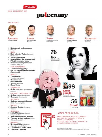 Spis treści "Wprost" 32/2018