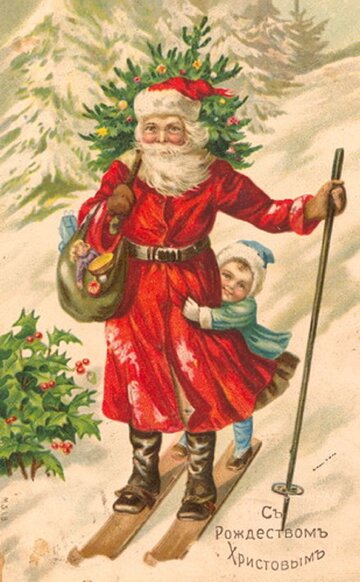 Dziadek Mr&oacute;z, ilustracja sprzed 1917 roku