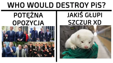 Mem komentujące polityczną walkę o ustawę futerkową 