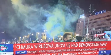 Strajk Kobiet w Warszawie w relacji TVP 