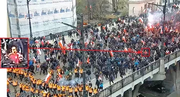 Osoba podejrzewana o zniszczenie mienia poprzez wywołanie pożaru w mieszkaniu na skutek rzuconej racy 