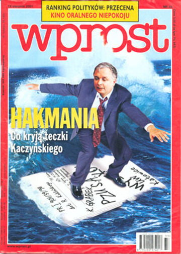 Okładka tygodnika Wprost nr 33/2001 (977)
