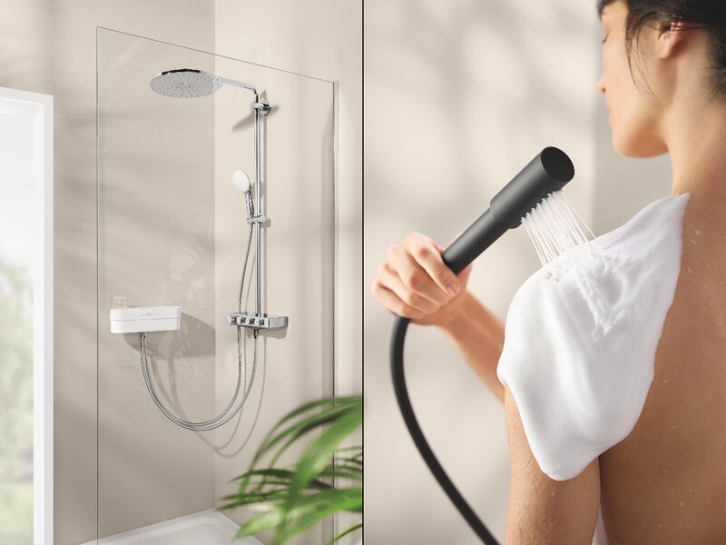 Wybierz wariant dopasowany do siebie – od klasycznego zestawu z prysznicem Rain i Jet, po minimalistyczny stick shower