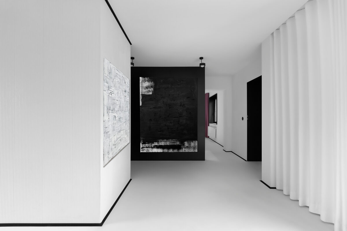 Projekt wnętrza The Wall Pracownia Architektury batman, pokój dziecięcy, łazienka pod skosem, poddasze