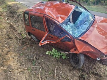 Zderzenie Jaguara z&nbsp;Tico k. Makowa Mazowieckiego