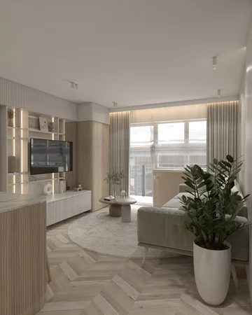 Niewielkie mieszkanie w jasnej kolorystyce, projekt Agata Izdebska, Insolito Interior 