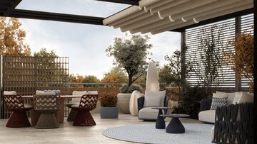 Apartament z widokiem na park, projekt Modeko Studio 