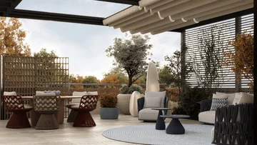 Apartament z widokiem na park, projekt Modeko Studio 