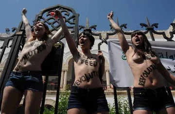 Protest Femen w Tunezji (fot. Femen/Facebook)