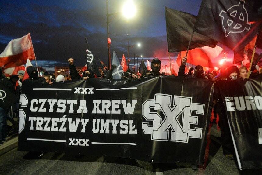 Zdjęcie z warszawskiego Marszu Niepodległości (11.11.2017 r.) 