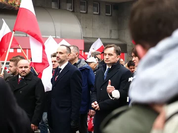 Politycy Solidarnej Polski na Marszu Niepodległości w Warszawie 