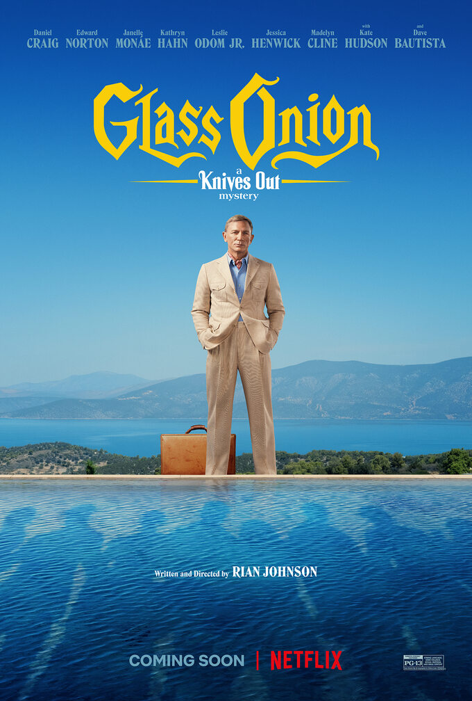 Plakat „Glass Onion: Film z serii „Na noże””