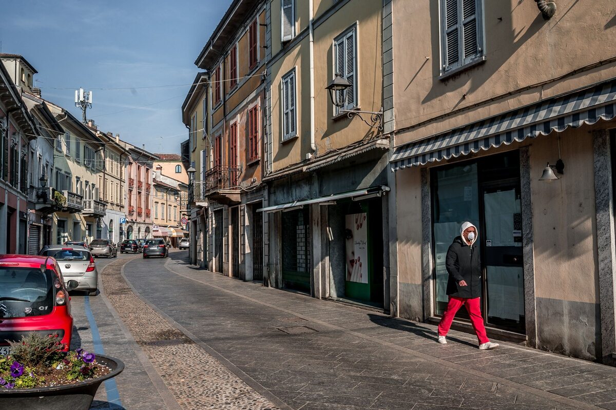 Codogno, jedno z odciętych miasteczek w Lombardii 