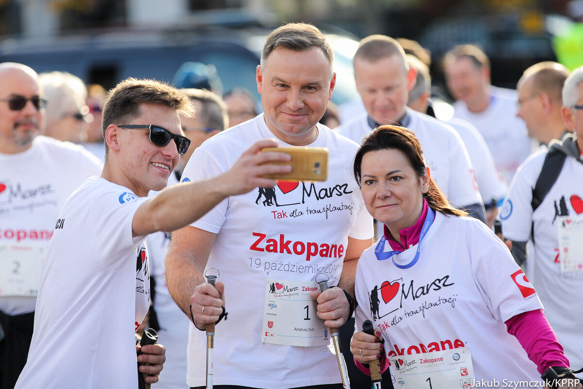 Prezydent Andrzej Duda na marszu „TAK dla transplantacji” 