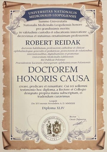 Doktorat honoris causa Uniwersytetu we&nbsp;Lwowie dla&nbsp;prof. Roberta Rejdaka