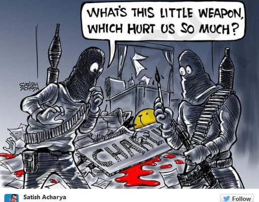 Miniatura: Atak na "Charlie Hebdo". Reakcje internautów