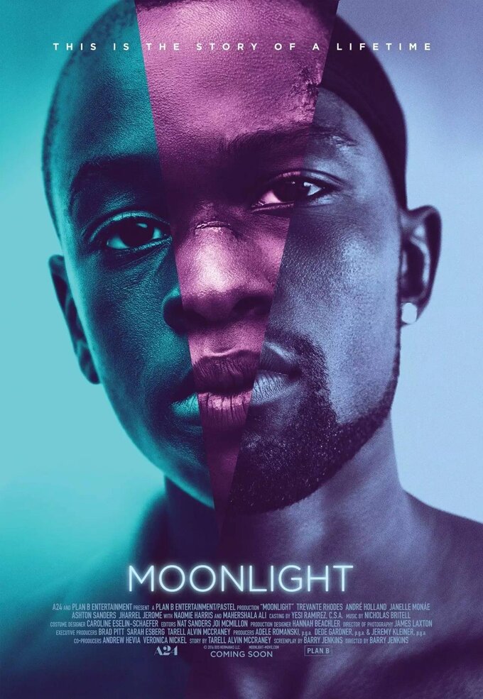 plakat do filmu "Moonlight" (2016)