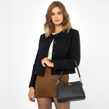 Sk&oacute;rzana torebka damska typu crossbody