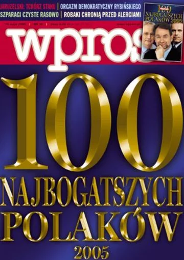 Okładka tygodnika Wprost nr 19/2005 (1171)