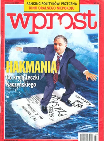 Okładka tygodnika Wprost nr 33/2001 (977)