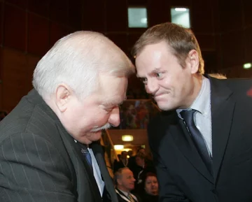 Donald Tusk i Lech Wałęsa w 2007 roku 