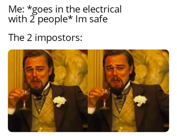 Mem inspirowany grą Among Us 