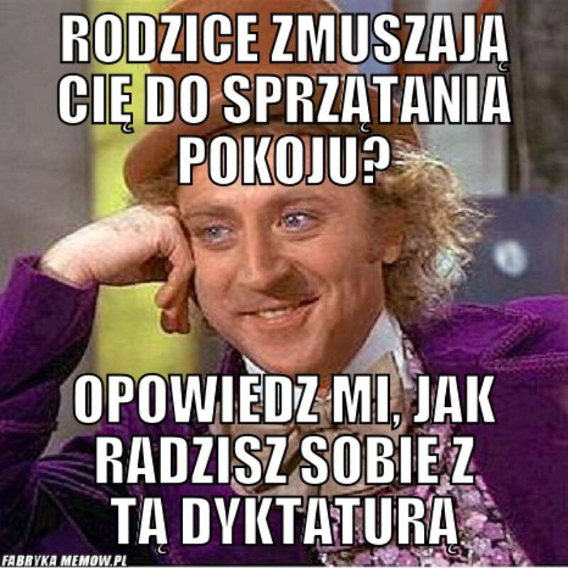 Mem z Willym Wonką 